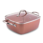 4 u 1 kaserola / pekač / friteza / steamer 24x24 - Copper pan TITAN CHEF-01 - Image 2