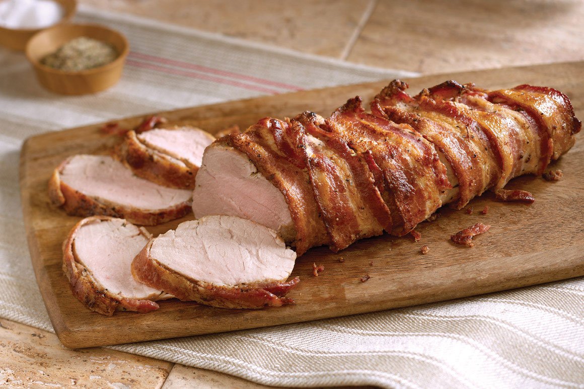 Rolovani svinjski ribić sa slaninom recept