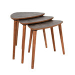 Klub sto WOOD: Set od tri stočića