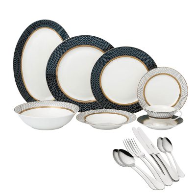 GOLD porcelanski servis za ručavanje + 2x Escajg Nuria